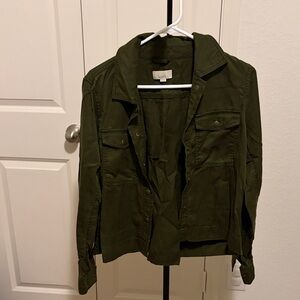 LOFT Dark Olive Green Utility Jacket for Women